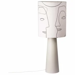 New Abat-jour cylindre Visage en lin Luminaires