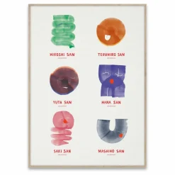 New Affiche Amis Japonais Enfant Décoration Murale|Déco Murale Enfant