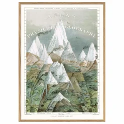 Sale Affiche Atlas of Physical Geography Déco Murale, Papier Peint