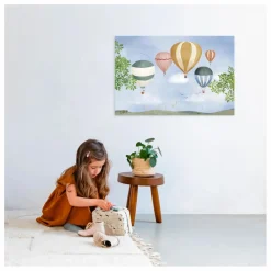 New Affiche Montgolfière Aquarelle Enfant Décoration Murale|Déco Murale Enfant