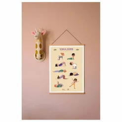 New Affiche pédagogique Yoga Enfant Déco Murale Enfant