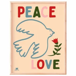 Discount Affiche Peace and Love Enfant Décoration Murale|Déco Murale Enfant