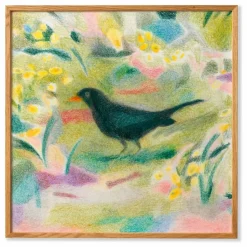 Best Affiche Un Merle par Line Hachem Déco Murale, Papier Peint