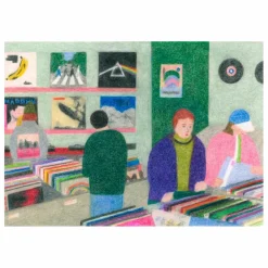 Clearance Affiche Vinyl Shop par Line Hachem Déco Murale, Papier Peint