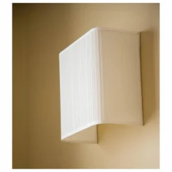 Outlet Applique Brera carrée en coton plissé | Luminaires