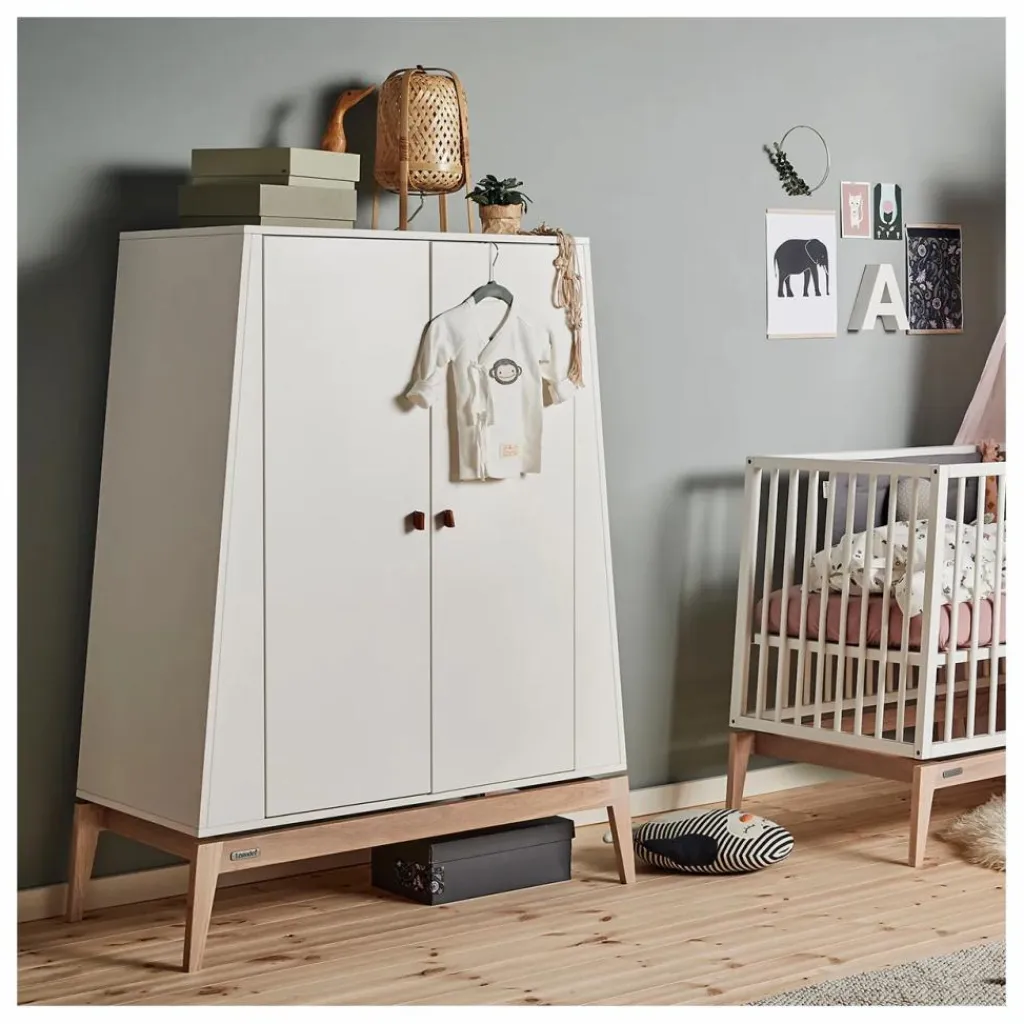 Best Armoire basse Luna chêne - 2 portes | Enfant Armoires|Rangement Enfant