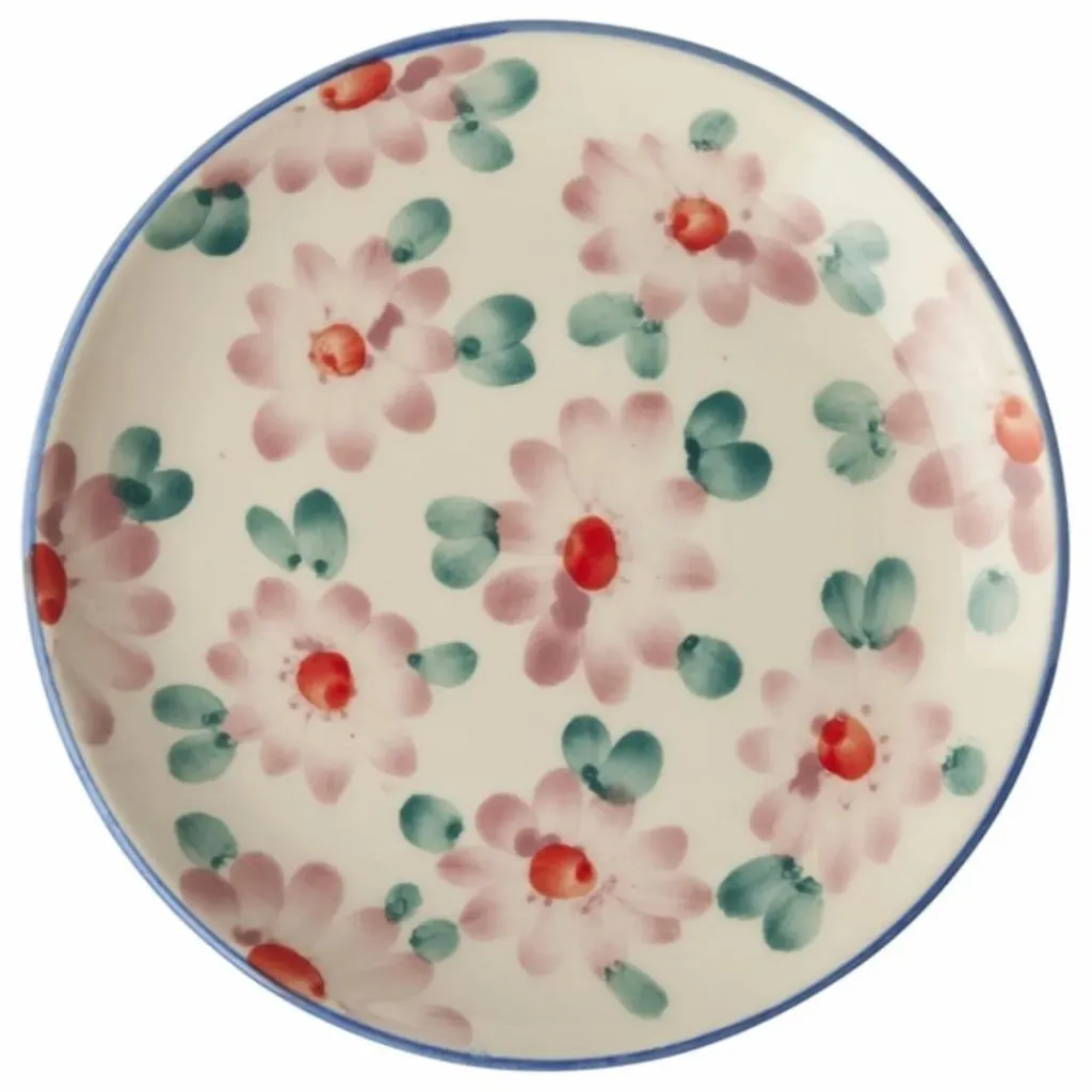 Sale Assiette à dessert en céramique Fleurs | Enfant Vaisselle Enfant|Art De La Table