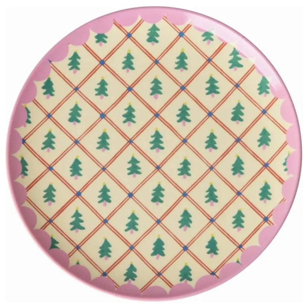 Sale Assiette à dessert en mélamine Sapins | Enfant Vaisselle Enfant|Art De La Table