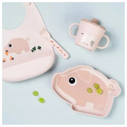 Assiette en silicone avec ventouse Pigee | Premiers Repas|Puériculture