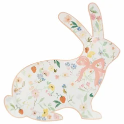 Assiettes en forme de lapin floral printanier - Set de 8 | Enfant Décoration De Fête