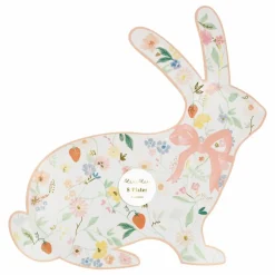 Assiettes en forme de lapin floral printanier - Set de 8 | Enfant Décoration De Fête