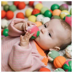 Best Balles sensorielles Salade de légumes - Lot de 3 Hochets Et Anneaux De Dentition|Jouets D'Éveil