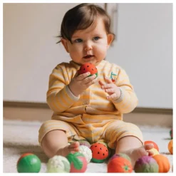 Discount Balles sensorielles Salade de fruits - Lot de 3 Hochets Et Anneaux De Dentition|Jouets D'Éveil