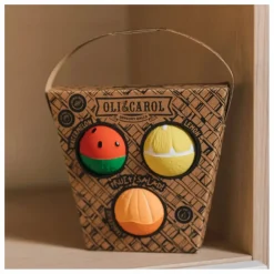 Discount Balles sensorielles Salade de fruits - Lot de 3 Hochets Et Anneaux De Dentition|Jouets D'Éveil