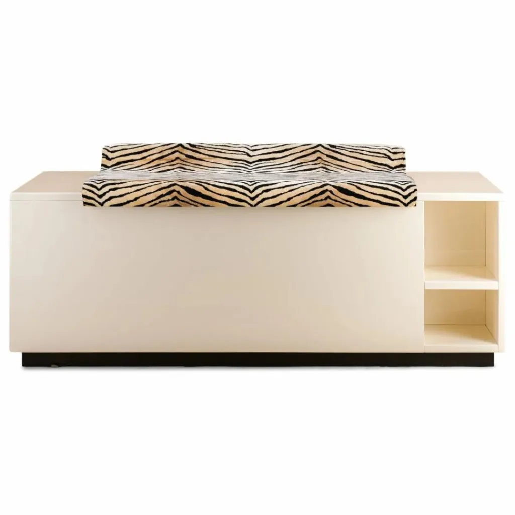 Online Banc coffre Cameleon en bois laqué et velours tigre | Chaises, Tabourets, Bancs