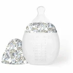 New Biberon en silicone médical et tétine physiologique Mimosa Field - x Liberty | Biberons|Puériculture