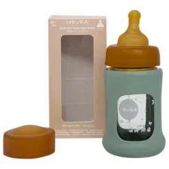 Biberon en verre à col large avec housse de protection Débit lent | Biberons|Puériculture