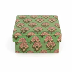 Online Boîtes carrées Emma en bois et coton - set de 2 | Petits Rangements