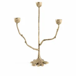 Bougeoir Misty Triple en laiton recyclé | Vases, Objets Déco