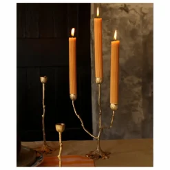 Bougeoir Misty Triple en laiton recyclé | Vases, Objets Déco