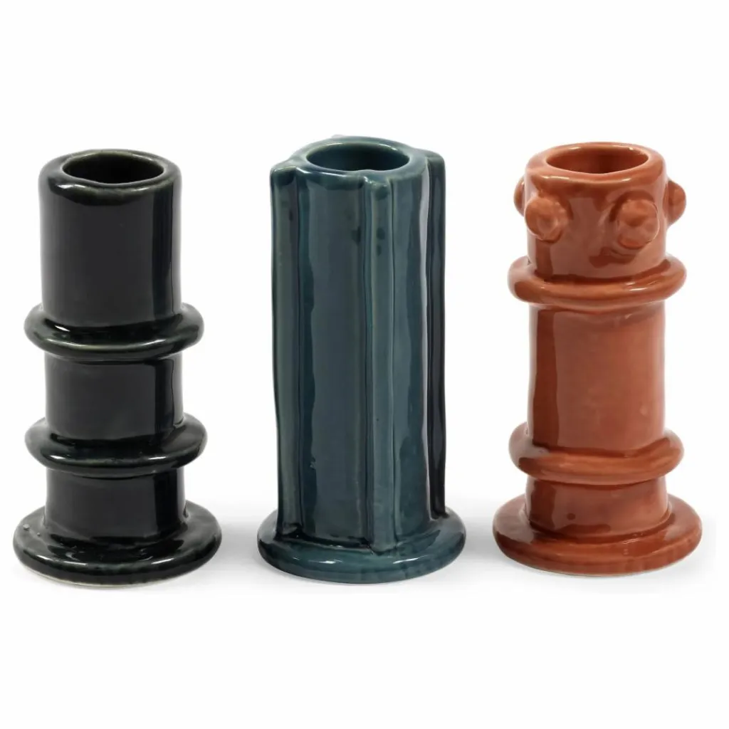 Outlet Bougeoirs Molly - Set de 3 Vases, Objets Déco