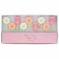 Hot Bougies d'anniversaires Fleurs - Set de 9 Enfant Décoration De Fête