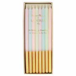 Clearance Bougies pastel et dorées Ladurée - Set de 16 Enfant Décoration De Fête