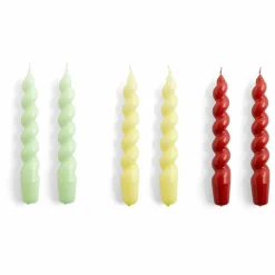 Bougies Spiral - Set de 6 | Homme Bougies, Senteurs|Bougies, Senteurs