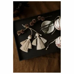 Boule de noël Anges en jute - Set de 2 Enfant Décoration De Fête