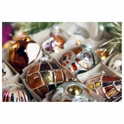Clearance Boule de Noël ronde en verre Enfant Décoration De Fête