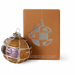 Clearance Boule de Noël ronde en verre Enfant Décoration De Fête