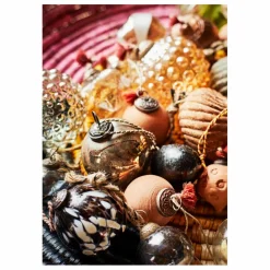 Clearance Boules de Noël en terre cuite - Set de 2 Enfant Décoration De Fête