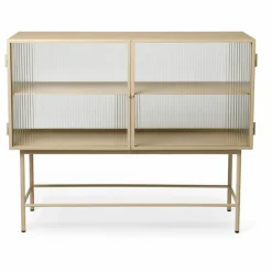 Sale Buffet Haze, en verre strié et métal | Meubles De Rangement