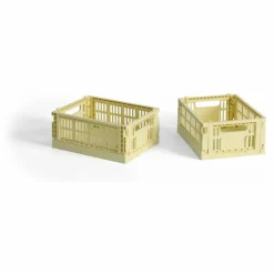 Hot Cagettes pliables Crate - Set de 2 | Petits Rangements