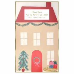 Discount Calendrier de l'avent en papier La maison du Père Noël Enfant Décoration De Fête