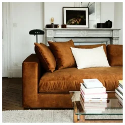 New Canapé 3 places Bellechasse light en velours gratté - 240 cm | Canapés, Fauteuils