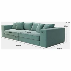 Sale Canapé 4 places Bellechasse en velours gratté - 275 cm | Canapés, Fauteuils