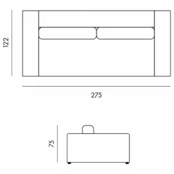 Clearance Canapé 4 places Bellechasse en velours brut - 275 cm | Canapés, Fauteuils