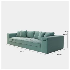 Sale Canapé 4 places Bellechasse en velours gratté - 275 cm | Canapés, Fauteuils