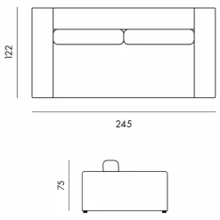Outlet Canapé 3 places Bellechasse en velours gratté - 245 cm | Canapés, Fauteuils
