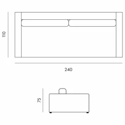 Hot Canapé 3 places Bellechasse light en velours gratté - 240 cm | Canapés, Fauteuils