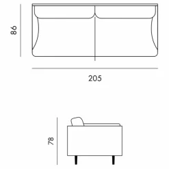 Clearance Canapé 3 places Isly en tissu chiné - 205 cm Canapés, Fauteuils