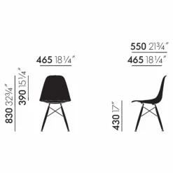 Discount Chaise DSR Plastic - piètement Chromé - Charles & Ray Eames | Chaises, Tabourets, Bancs