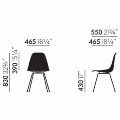 Clearance Chaise DSX, Charles & Ray Eames, 1950 | Chaises, Tabourets, Bancs