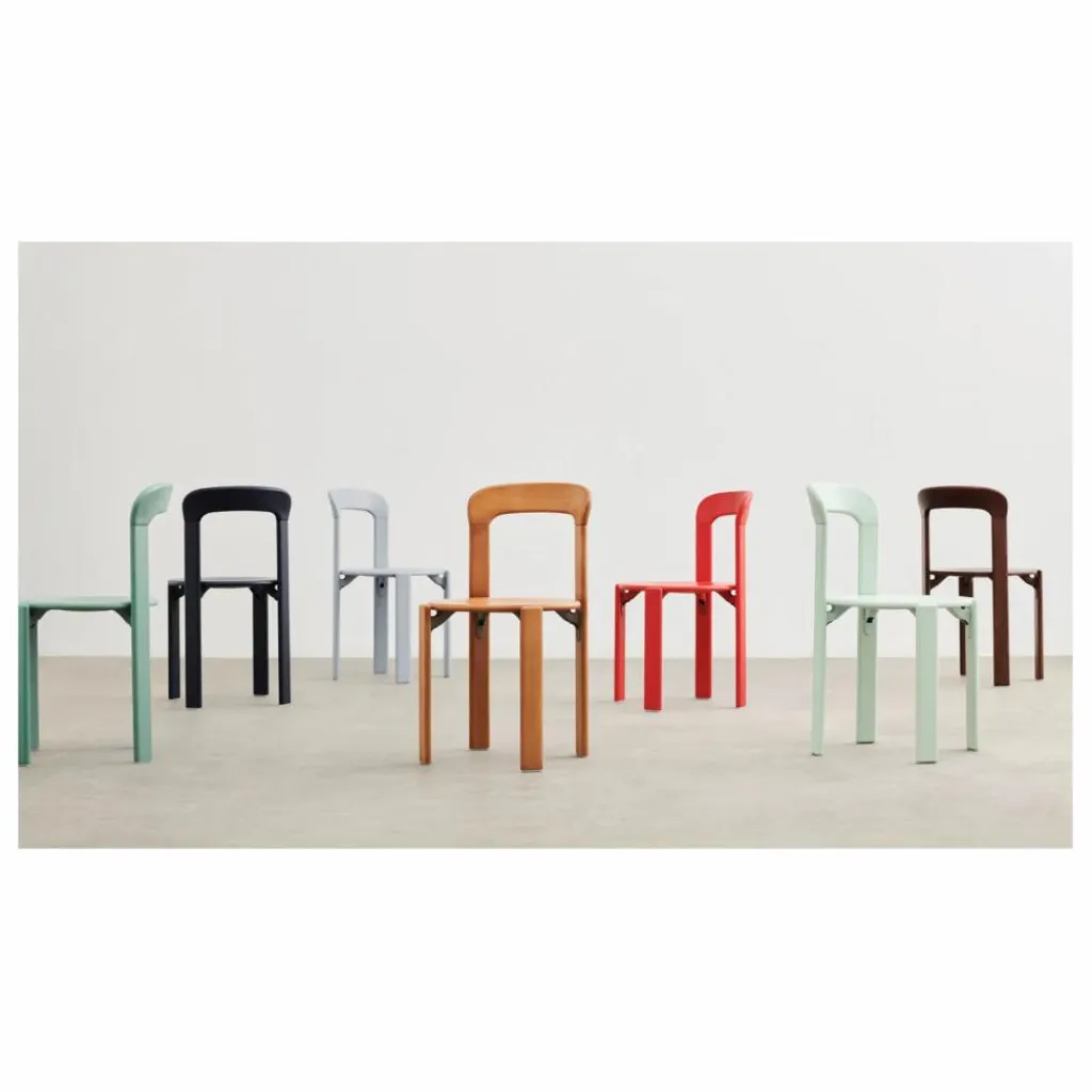 New Chaise Rey en bois laqué - Bruno Rey | Chaises, Tabourets, Bancs