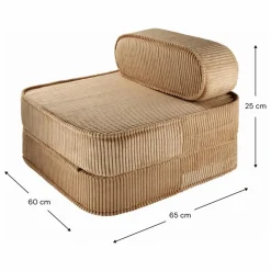 Best Chauffeuse en velours côtelé | Enfant Chaises Enfant