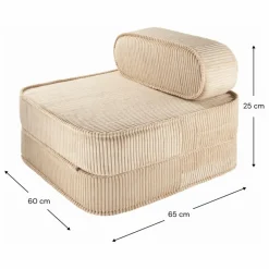 New Chauffeuse en velours côtelé | Enfant Chaises Enfant