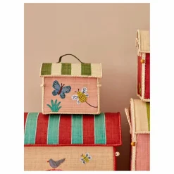 New Coffre de rangement en raphia Papillon | Enfant Rangements|Rangement Enfant