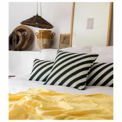 Hot Coussin carré Carino en jacquard à rayures | Coussins