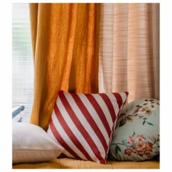 Online Coussin carré Carino en jacquard à rayures | Coussins